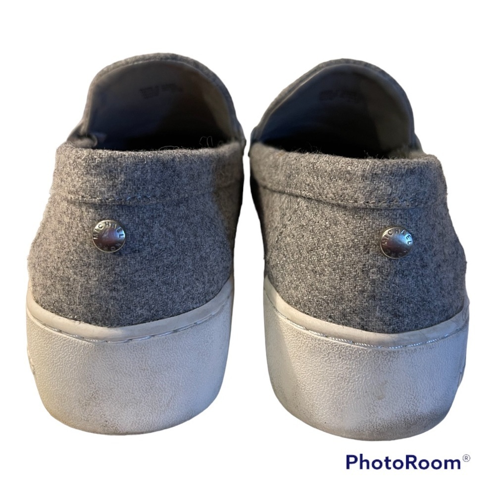 MICHAEL Michael Kors | Grey Felt and Leather Slip-On Loafers Style Runners - Picture 3 of 7